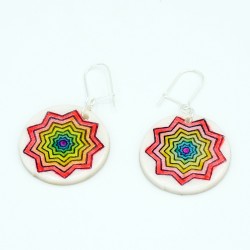 Multicolored star earrings