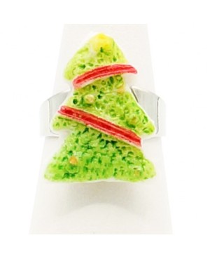 Bague fantaisie sapin de Noël - Modèle enfant Bagues pour enfant