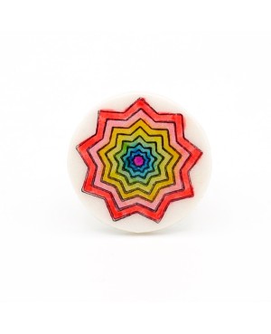 Bague fantaisie étoile multicolore Bagues gourmandes et en pâte polymère