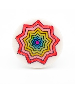 Bague fantaisie étoile multicolore Bagues gourmandes et en pâte polymère