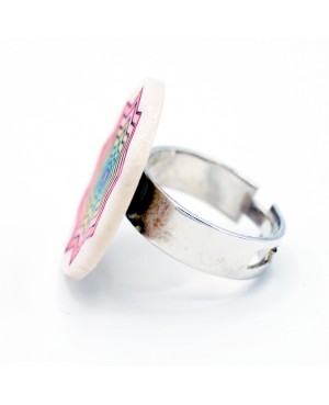 Bague fantaisie étoile multicolore Bagues gourmandes et en pâte polymère