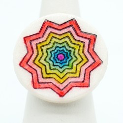 Multicolored star fantasy ring