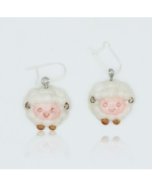 Boucles d'oreilles fantaisie moutons Boucles d'oreilles artisanales (fait-main)