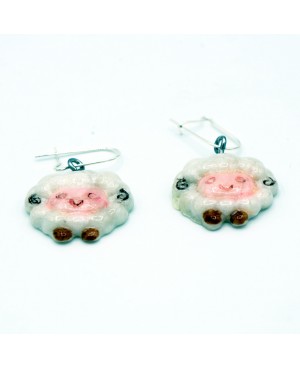 Cute sheep earrings Handcrafted earrings