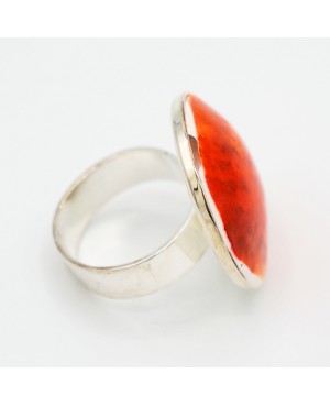 Orange fashion ring Quirky and polymer clay rings