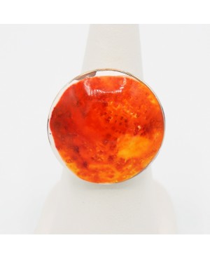 Bague fantaisie orange Bagues gourmandes et en pâte polymère