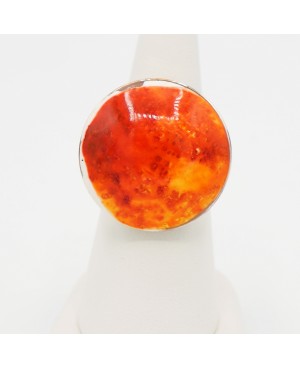 Bague fantaisie orange Bagues gourmandes et en pâte polymère