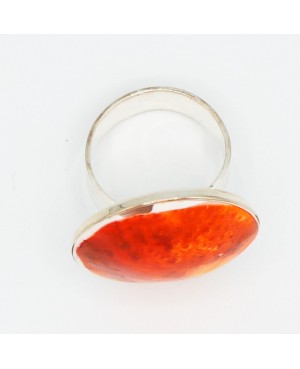 Bague fantaisie orange Bagues gourmandes et en pâte polymère