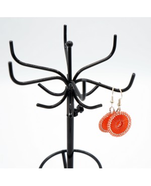 Boucles d'oreilles saumon Boucles d'oreilles en perles et cristal