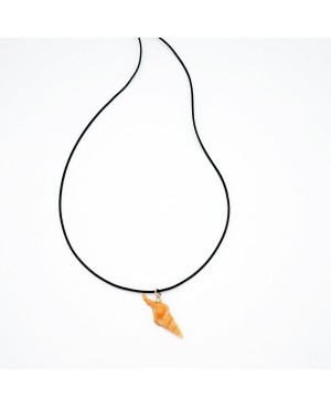 Necklace with a cone-shaped seashell pendant Mid-length necklaces