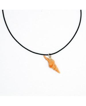 Necklace with a cone-shaped seashell pendant Mid-length necklaces