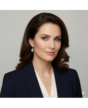 Boucles d'oreilles transparentes en cristal et argent - Forme goutte Boucles d'oreilles en perles et cristal