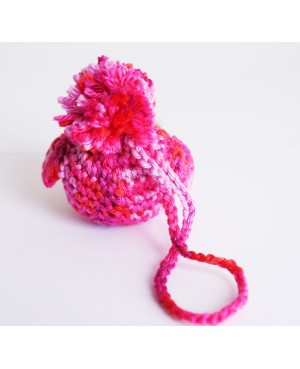 Bijou de sac "piou-piou" rose Autres créations