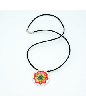 Collier ras-le-cou pendentif étoile multicolore Colliers ras-le-cou