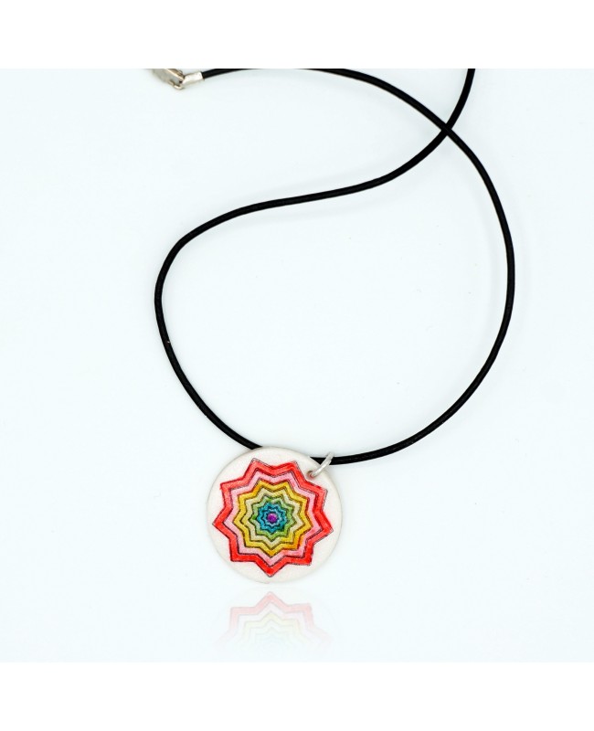Multicolored star pendant choker necklace Choker necklaces