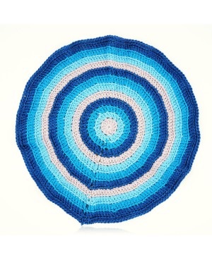 Blue round crocheted doily Crochet Doilies