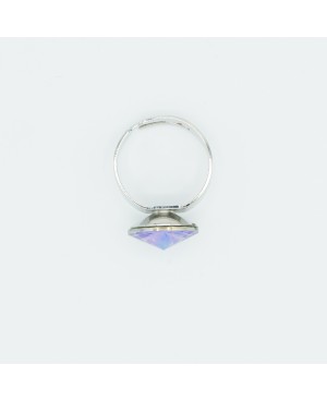 Bague pour femme en argent et cristal bleu Bagues "solitaire" en cristal