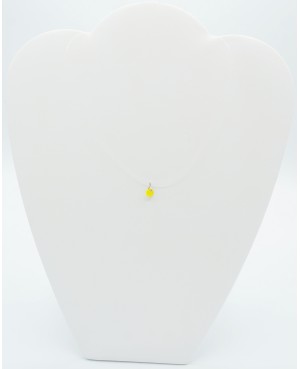 Yellow crystal mini-pendant choker necklace – Discreet and luminous jewellery