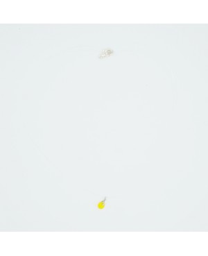 Yellow crystal mini-pendant choker necklace – Discreet and luminous jewellery