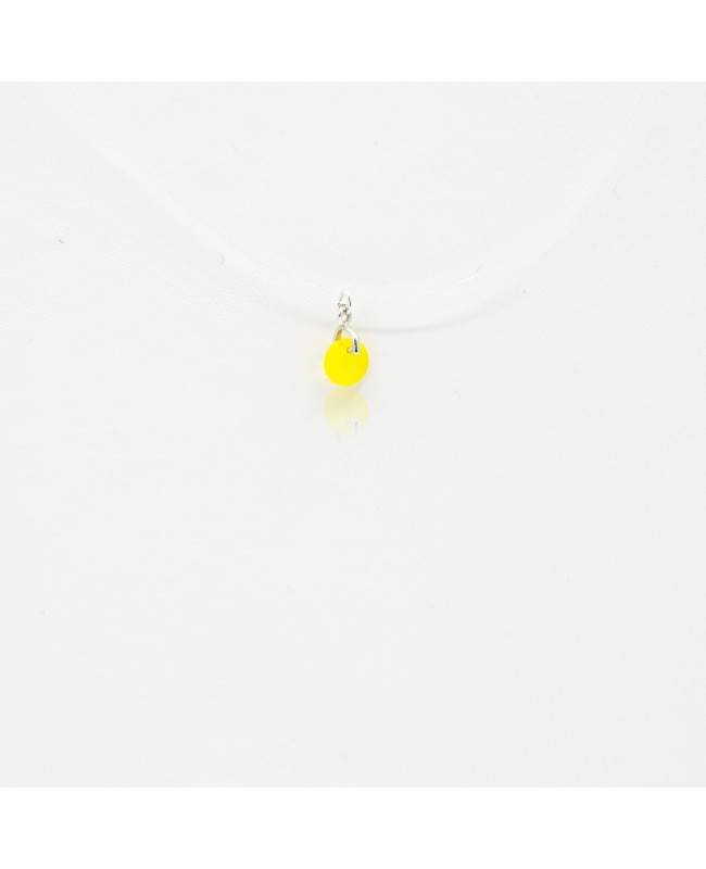 Yellow crystal mini-pendant choker necklace – Discreet and luminous jewellery