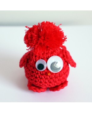 Piou-piou rouge réalisé au crochet Bijoux de sac