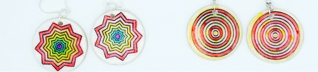 Boucles d’oreilles artisanales en argile polymère | Les Bijoux du Nibou