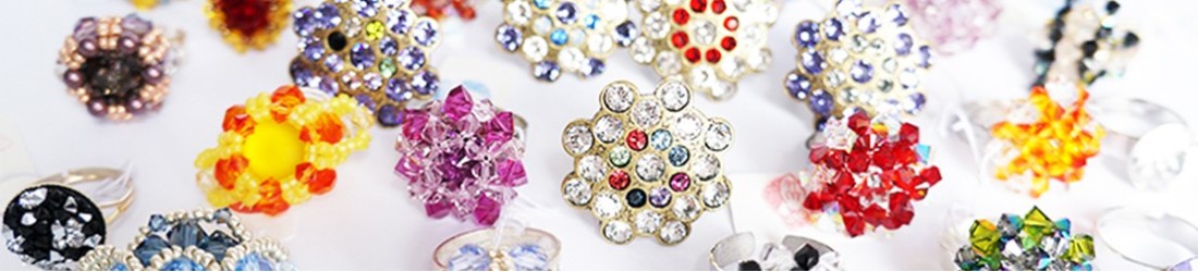 Bagues fantaisie en perles, cristal et résine | Les Bijoux du Nibou