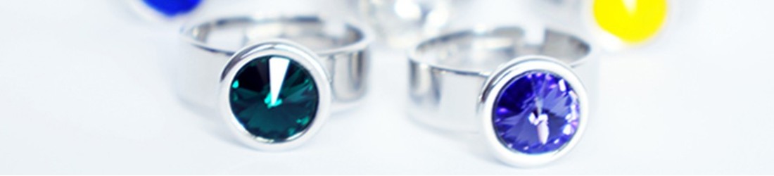 Bagues solitaire en cristal | Les Bijoux du Nibou